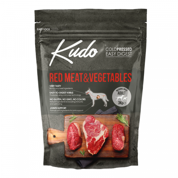Kudo Czerwone Mieso&Warzywa Med/Maxi 3kg